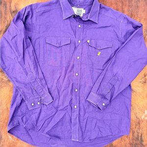 Panhandle Slim Vibrant Purple Western Rough Stock Shirt